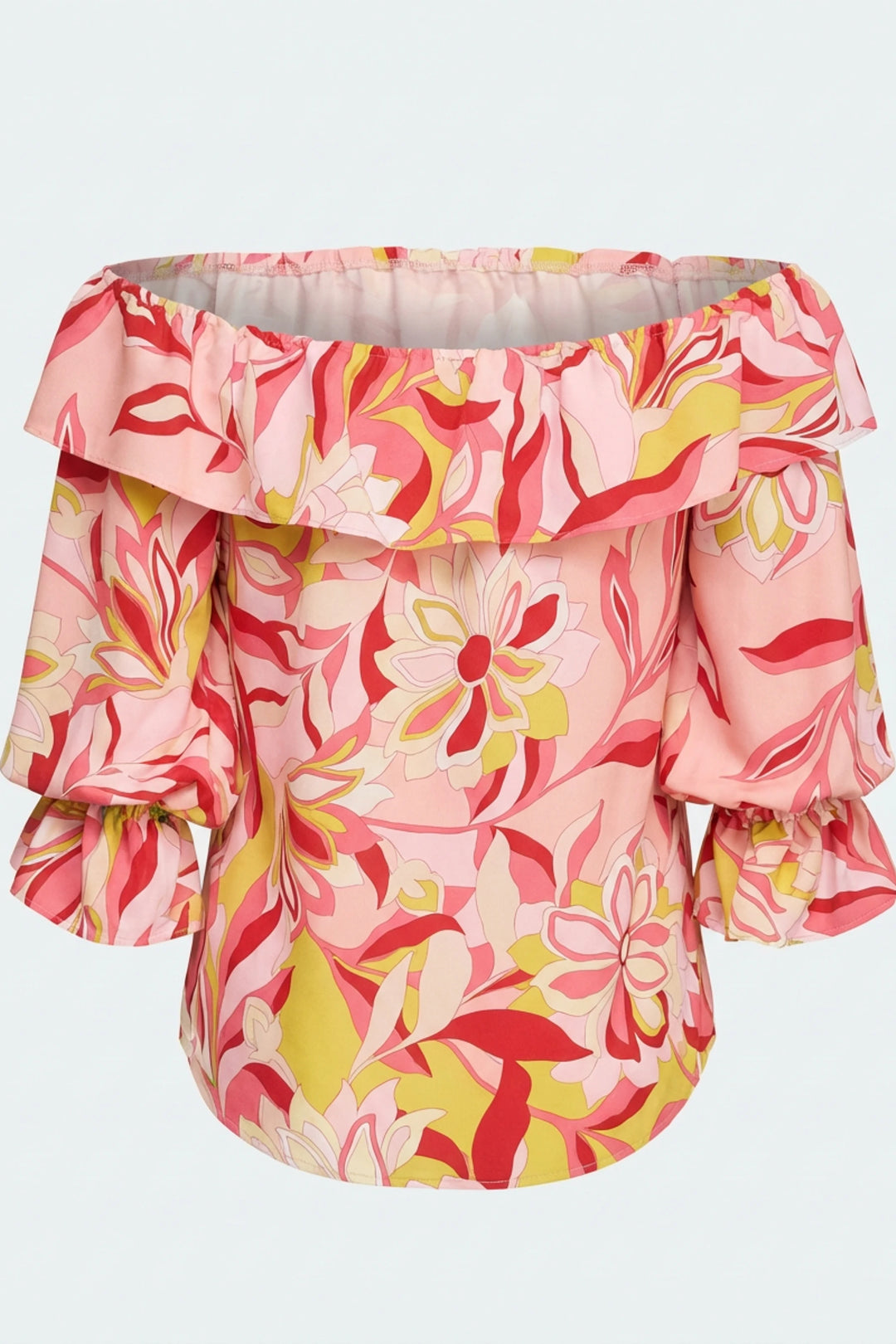 Pier Top Ventura Print off-the-shoulder Back Ghost view