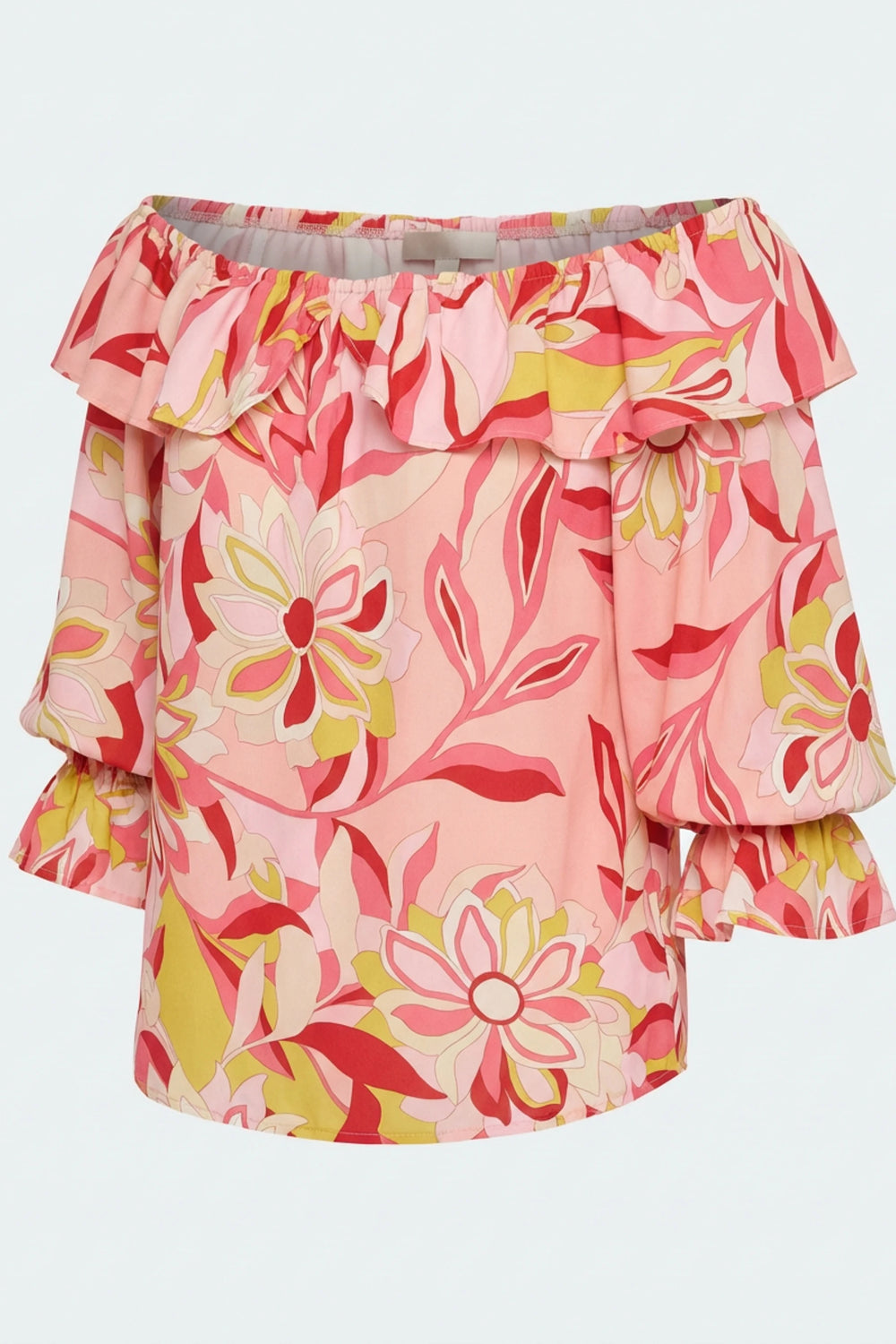 Pier Top Ventura Print off-the-shoulder front Ghost Image