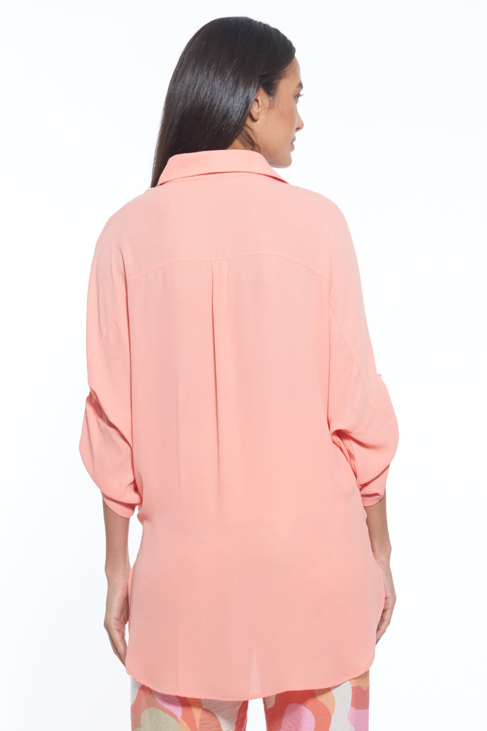 Tati Draped Collared V Neck Top