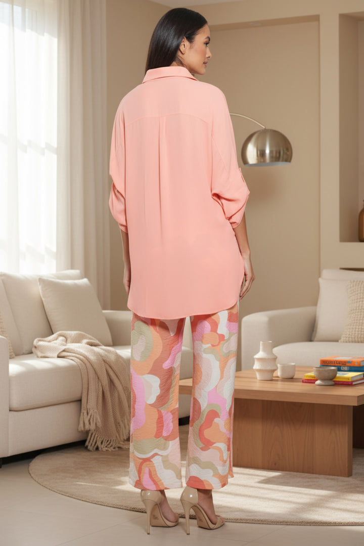 Tati Draped Collared V Neck Blouse | Julian Chang