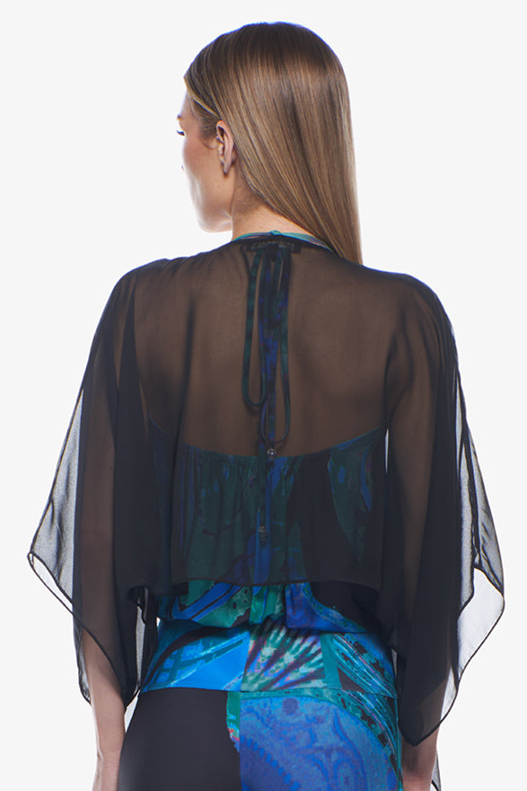 Sheer Black Bolero Wrap