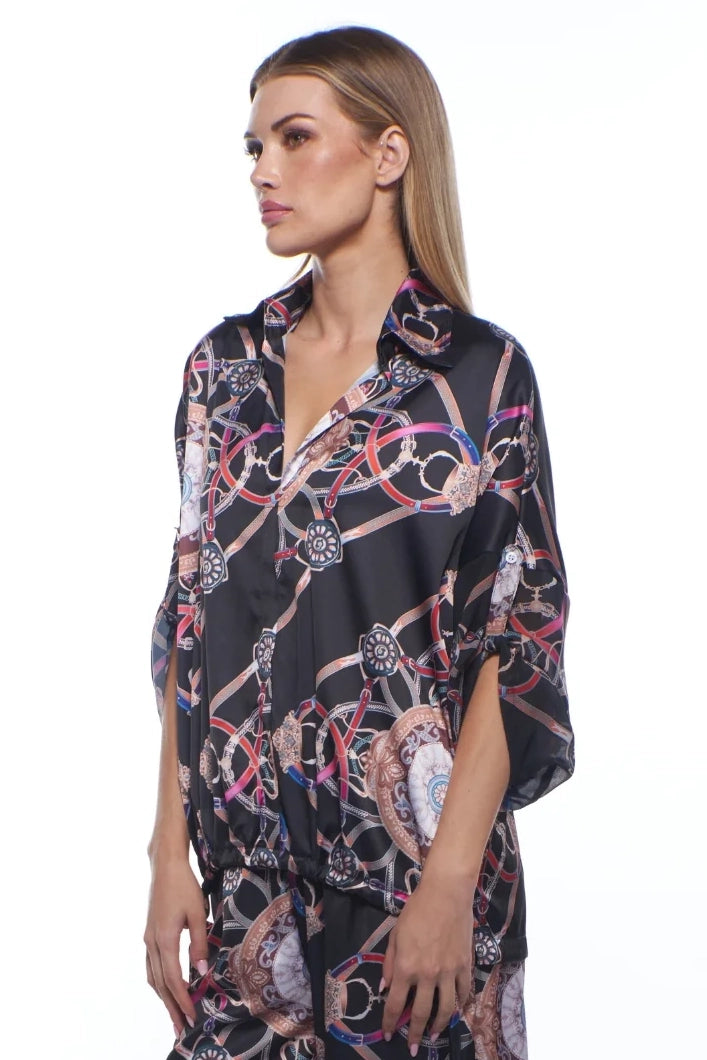 Suan Flowing Collared Top