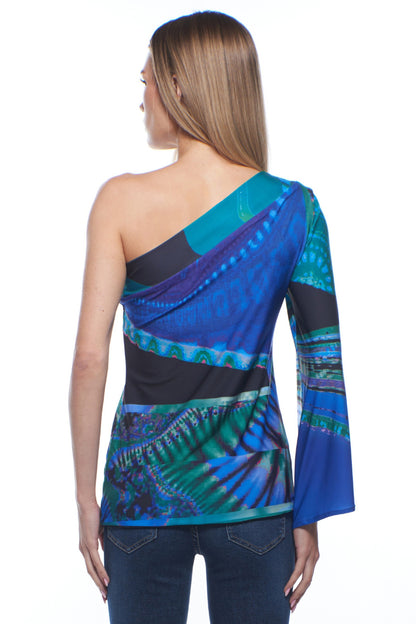 Primo One-Shoulder Printed Top