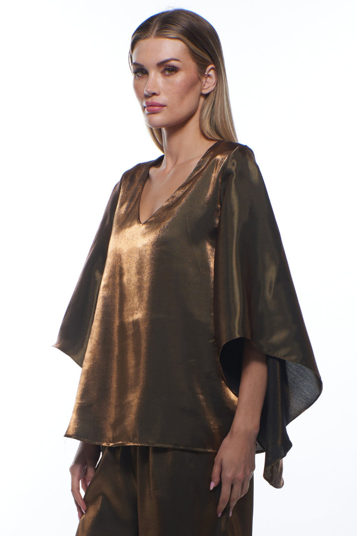 Poli V-Neck Luxury Satin Top