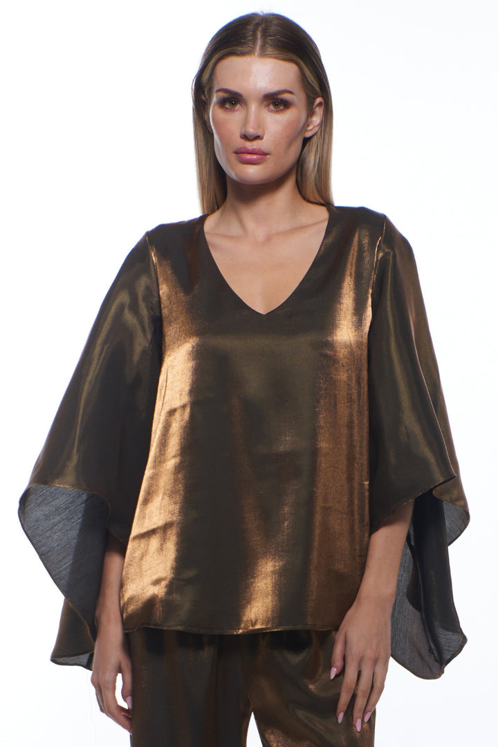 Poli V-Neck Luxury Satin Top