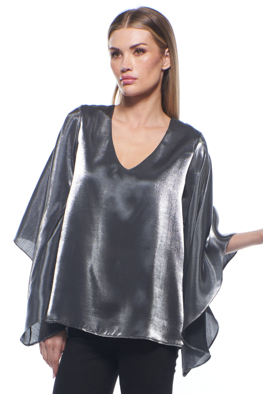 Poli V-Neck Luxury Satin Top