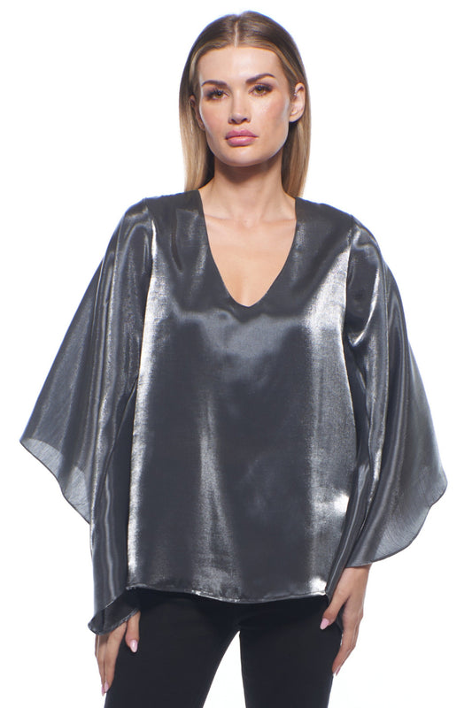 Poli V-Neck Luxury Satin Top