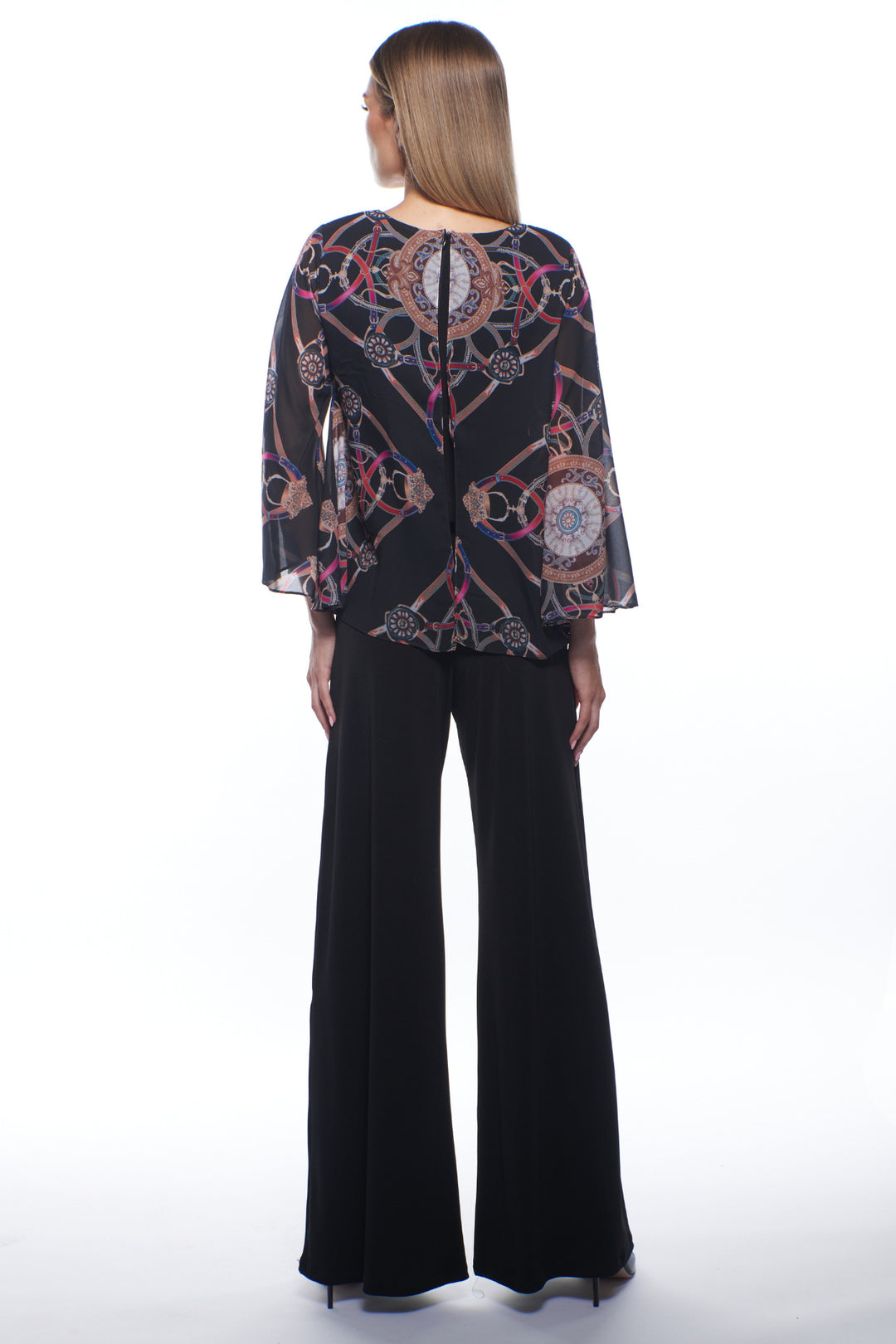 Princess Chiffon Top Wide Leg Jumpsuit