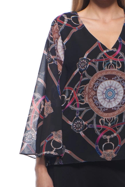 Princess Chiffon Top Wide Leg Jumpsuit