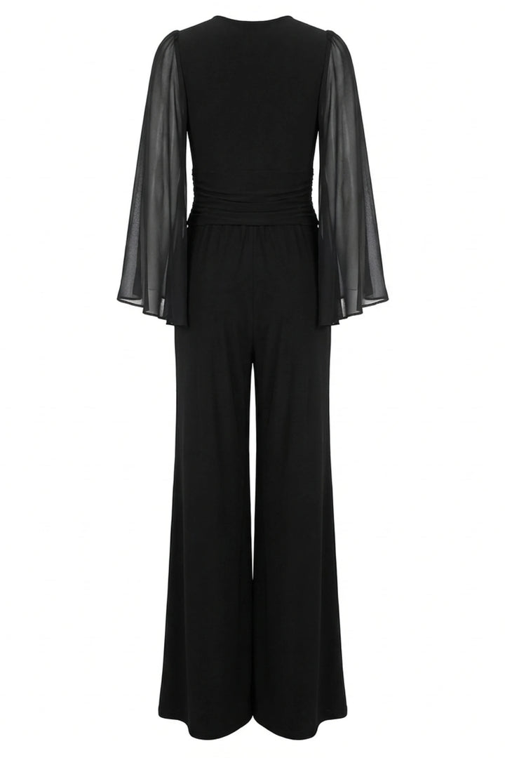 Shanna Long-Sleeve Wide Leg Jumpsuit
