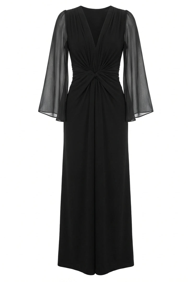 Shanna Long-Sleeve Wide Leg Jumpsuit