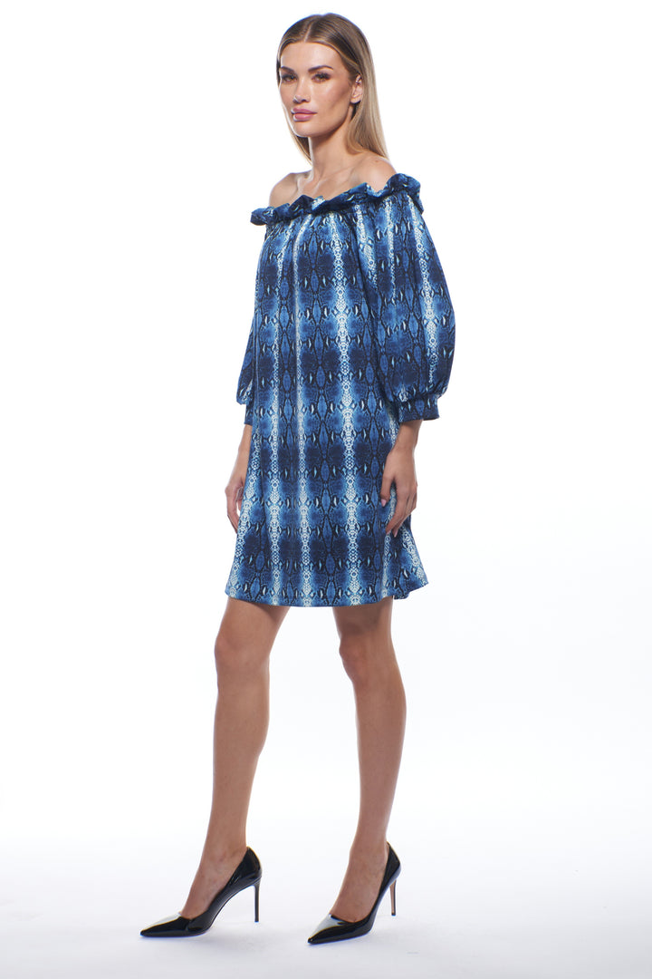 Ofelia Off-Shoulder Print Mini Dress
