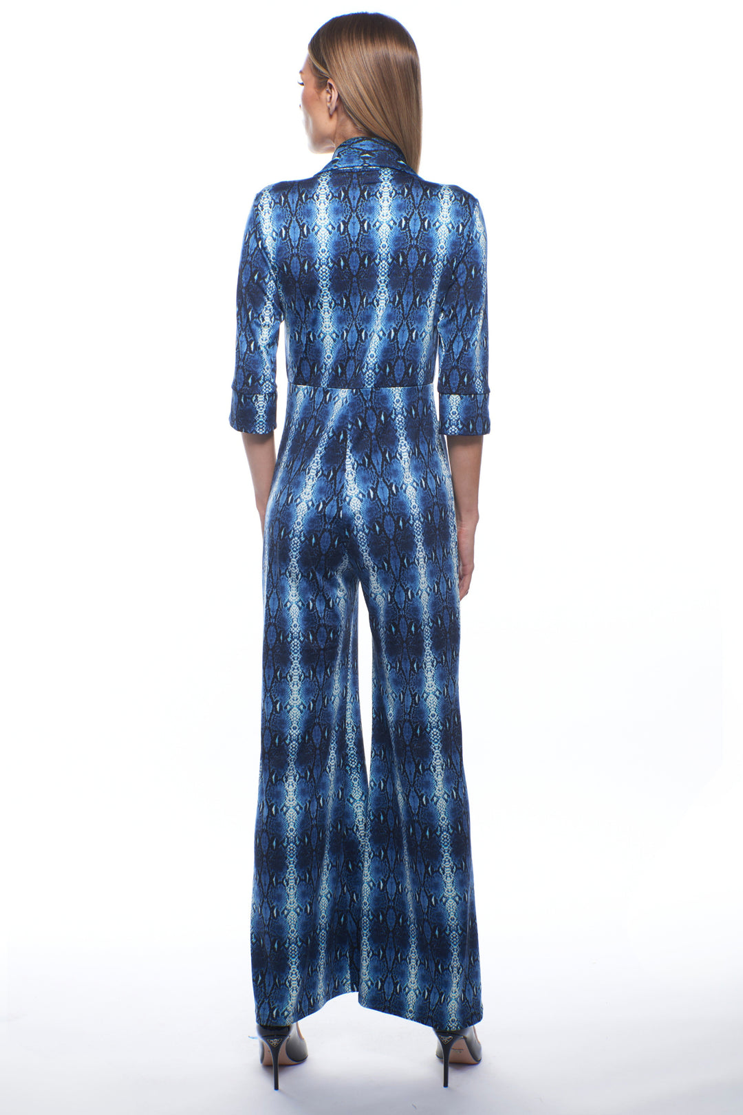 April Blue Snake Jumpsuit
