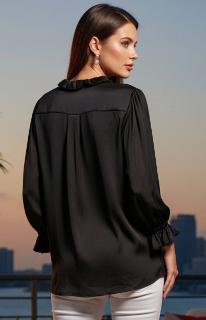 Unica Ruffle V-Neck Top