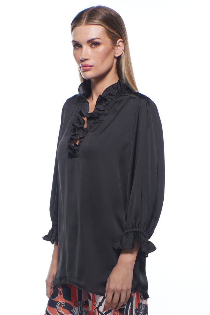 Unica Ruffle V-Neck Top