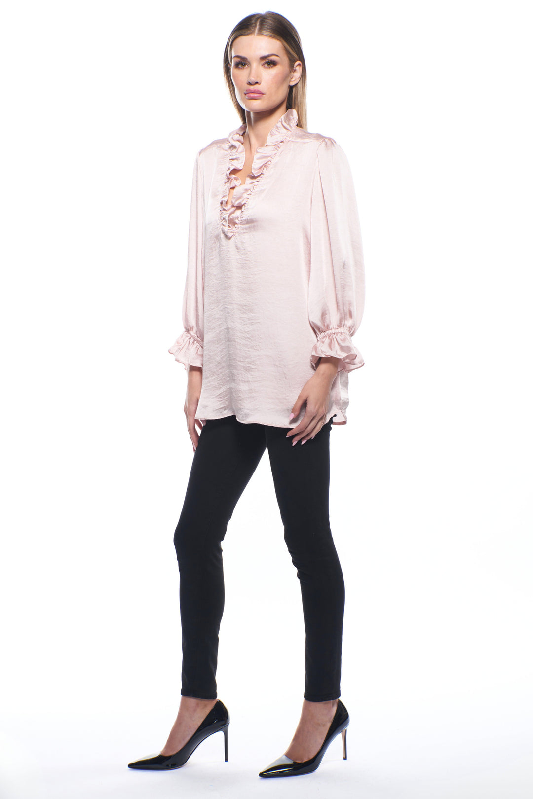 Unica Ruffle V-Neck Top
