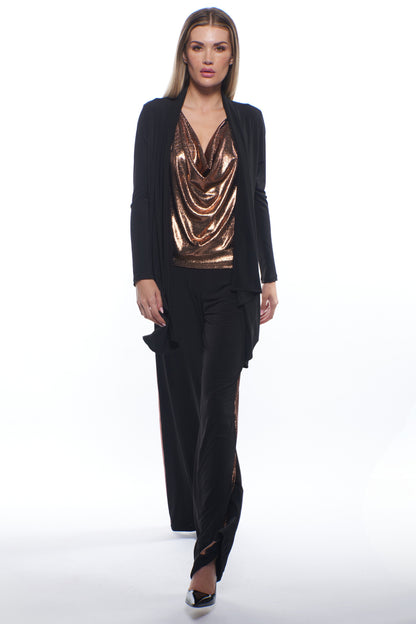 Bina Open-Front Drape Jacket