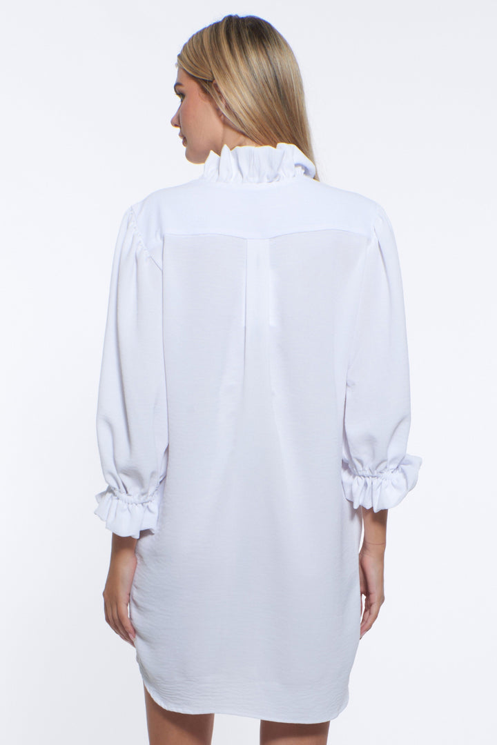 Unica Ruffle Collared Mini Dress