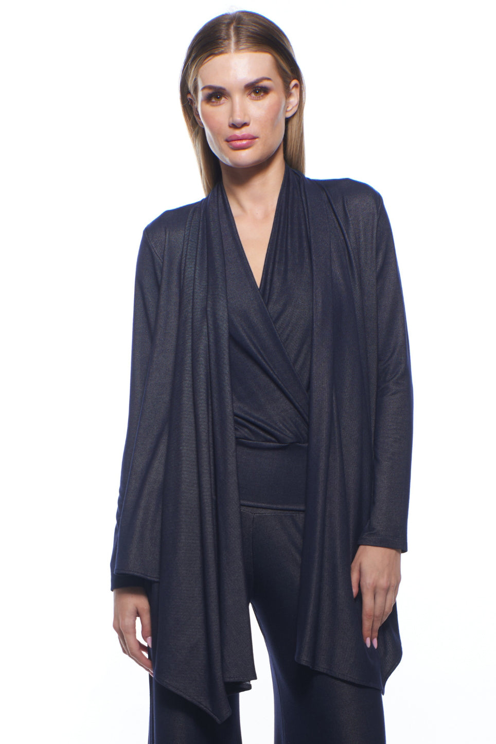 Bina Open-Front Drape Jacket
