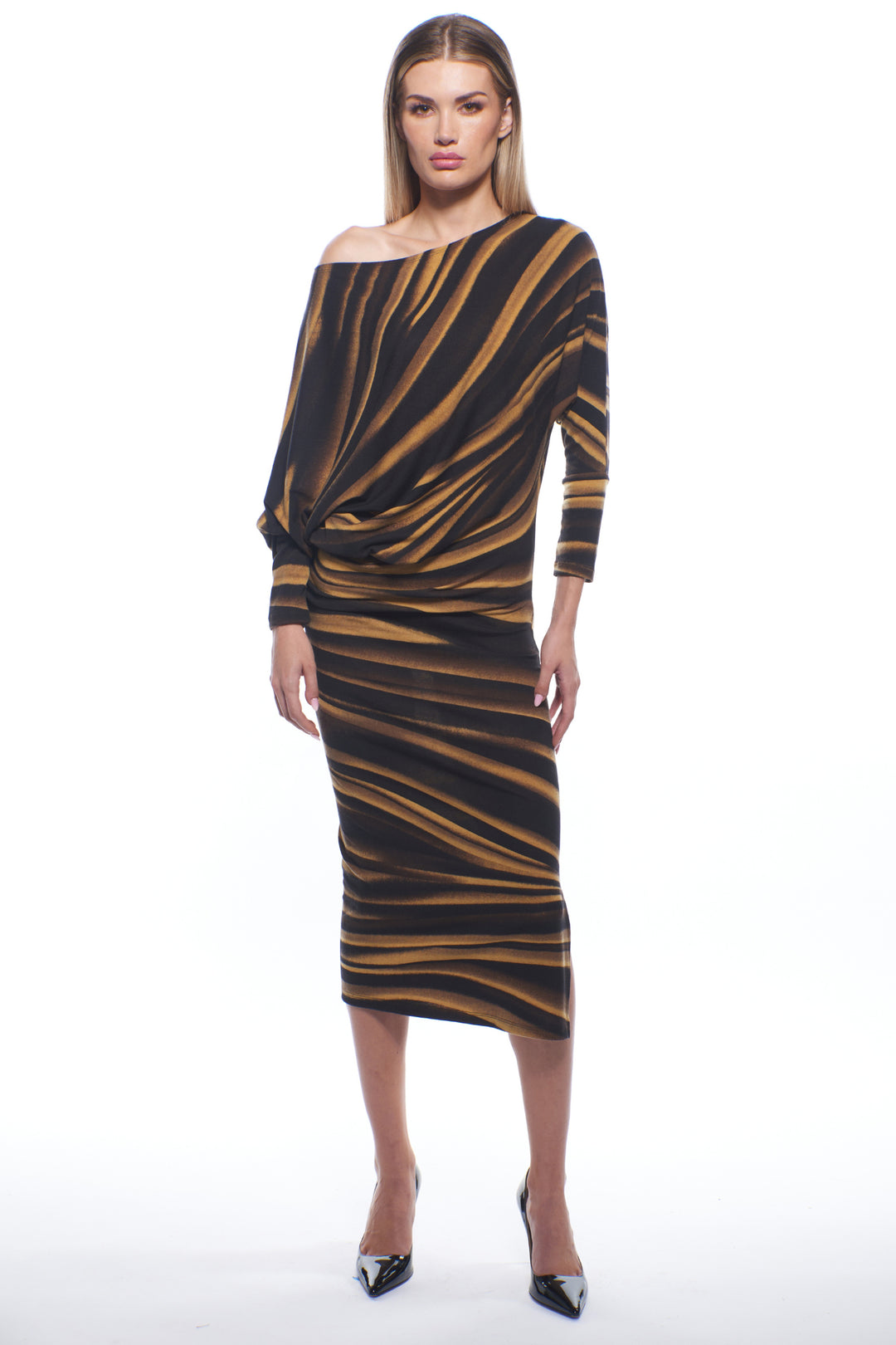 Mina Asymmetrical Midi Dress
