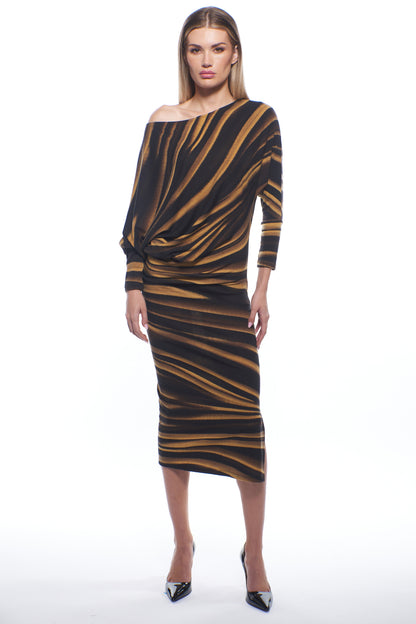 Mina Asymmetrical Midi Dress