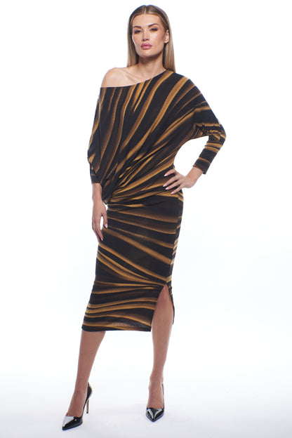 Mina Asymmetrical Midi Dress