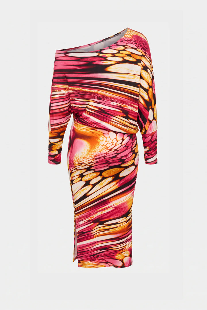 Mina Off-Shoulder Draped Midi Dress