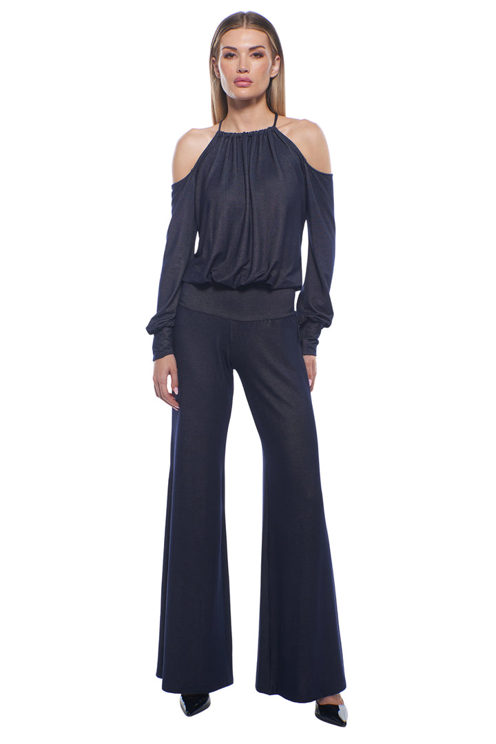 Didi Cold-Shoulder Wide Leg Sexy Jumpsuit
