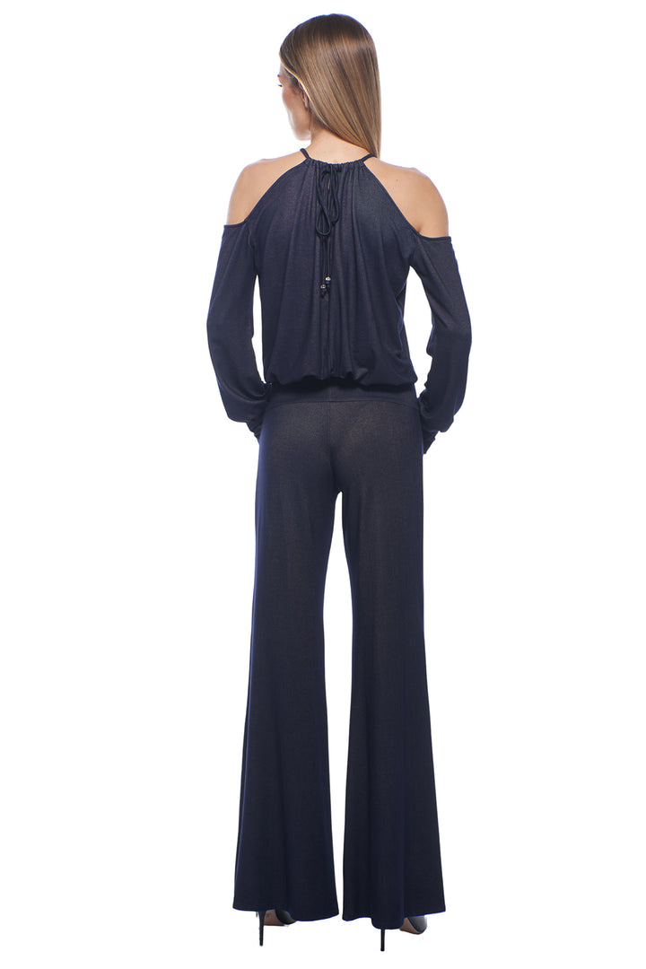 Didi Cold-Shoulder Wide Leg Sexy Jumpsuit