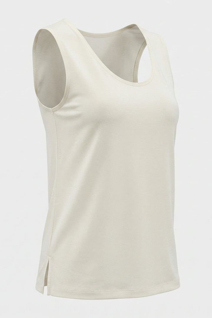 Ara Top Ivory side view silhouette and drape