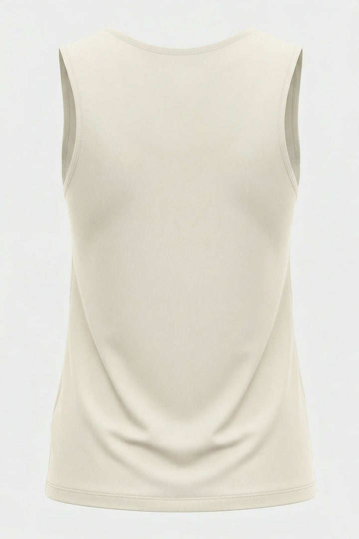 Ara Top Ivory back view garment structure and clean fit