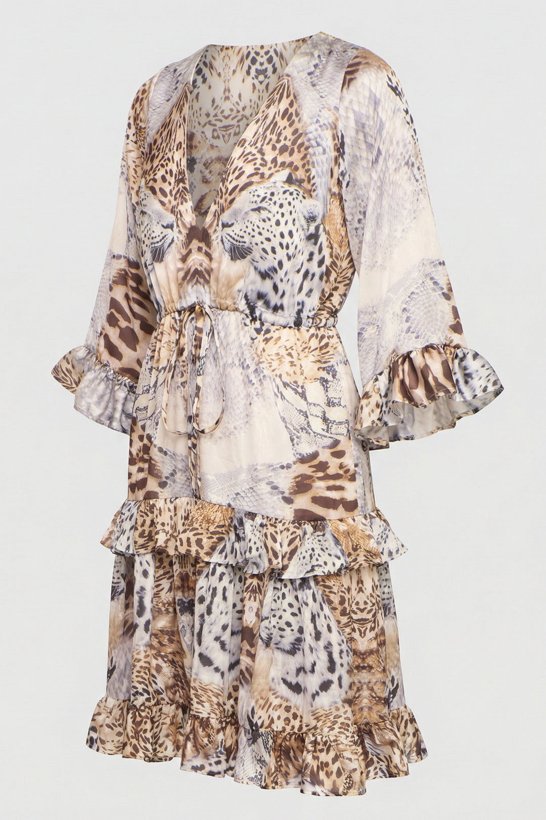 Nina Tiered V Neck Dress