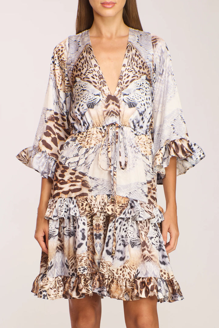 Nina Tiered V Neck Dress