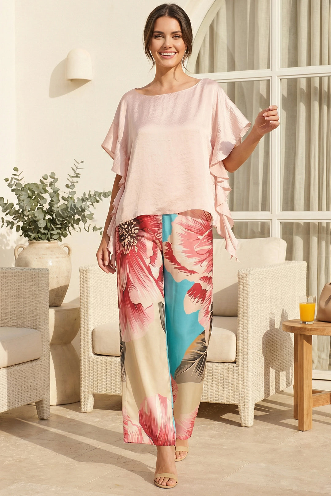 Galina Ruffle Sleeve Top