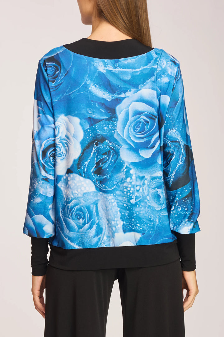 Adi Jacket Porto Print close up back fabric and drape detail