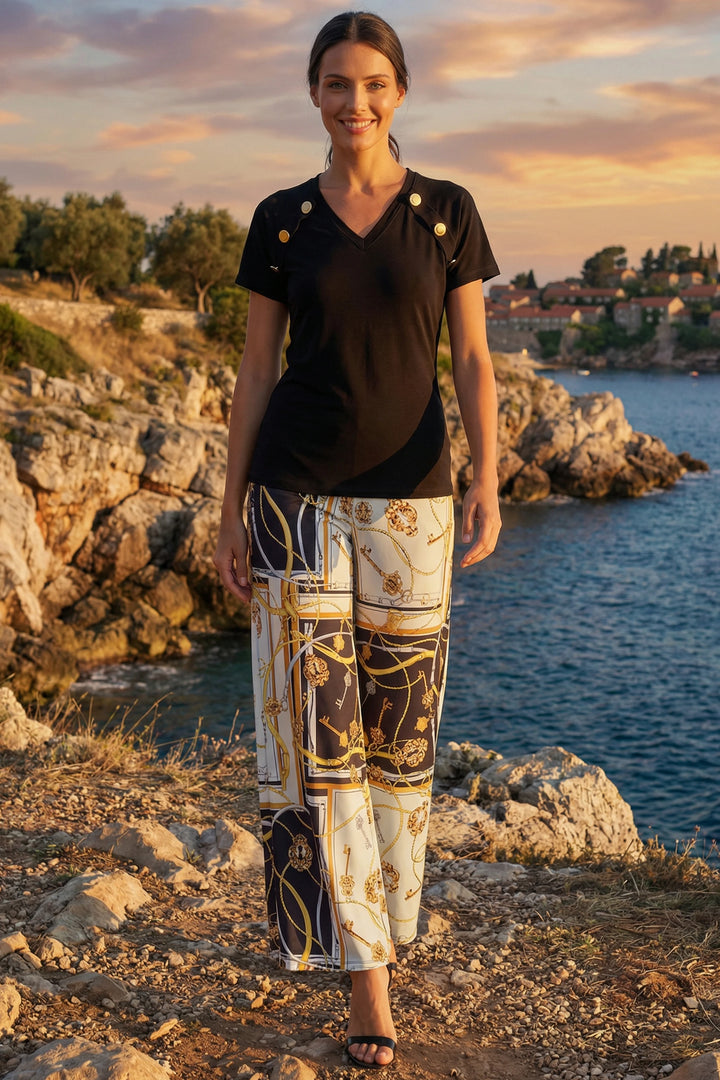 Tara Wide Leg Luxury Pants