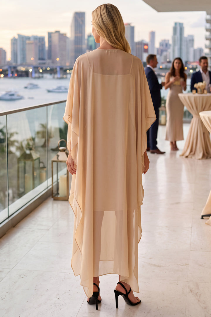 Iris Chiffon Caftan Dress