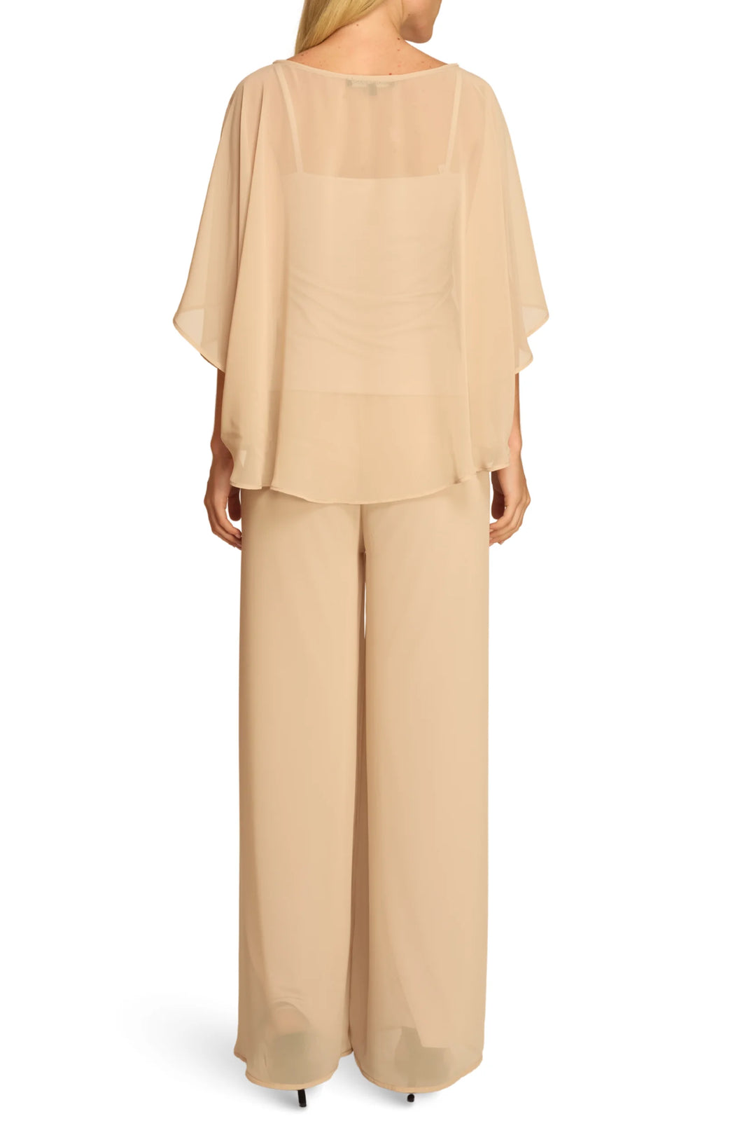 Sherry Wide-Leg Sheer Overlay Pant