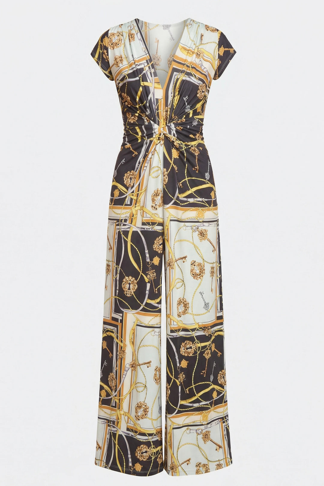 Amber Short Sleeve Wide-Leg Jumpsuit