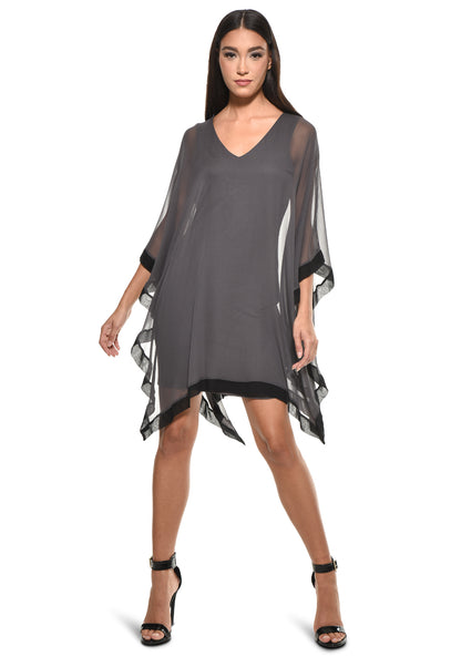 Penelope Dress - Charcoal / Black