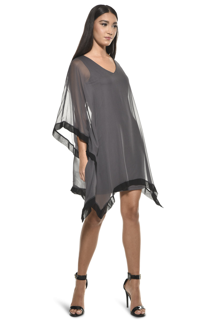 Penelope Dress - Charcoal / Black